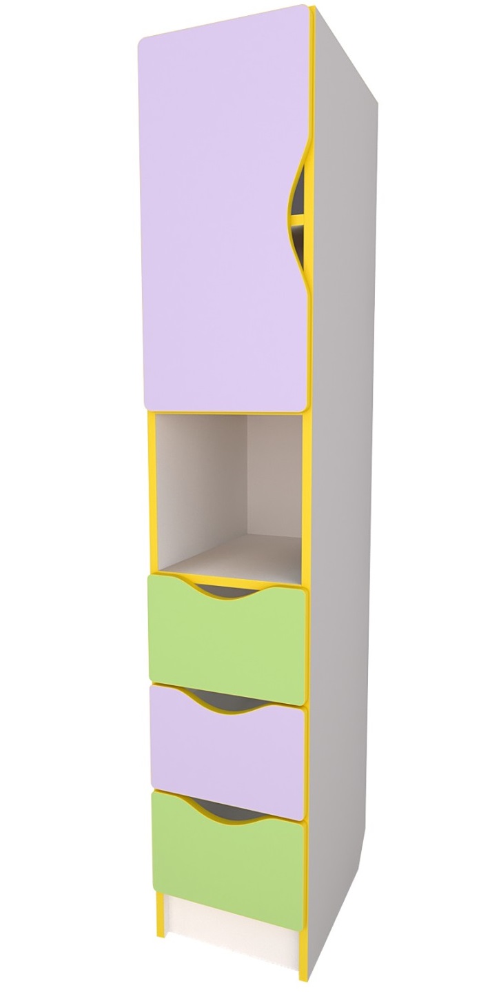 Пенал однодверний з нішею і 3-ма шулядами (ГАМАЮНГРУП)